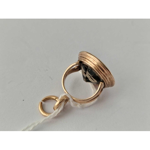 43 - A antique rose gold seal fob