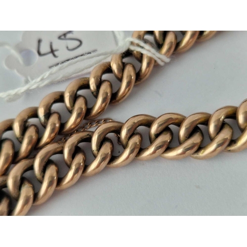 45 - A VICTORIAN ROSE GOLD BRACELET 9CT 7 INCH  20.9 GMS