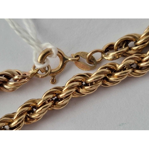 553 - A rope twist bracelet 9ct 7 inch 3.7 gms