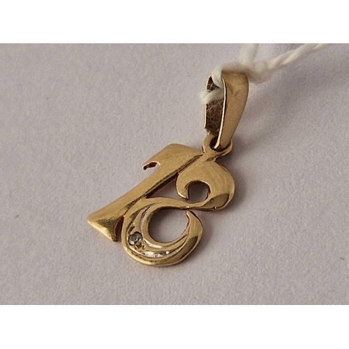 580 - A diamond 18 pendant 18ct gold