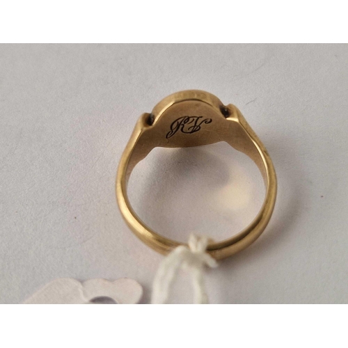 6 - A pinky ring, 9ct, size L, 4.7 g.