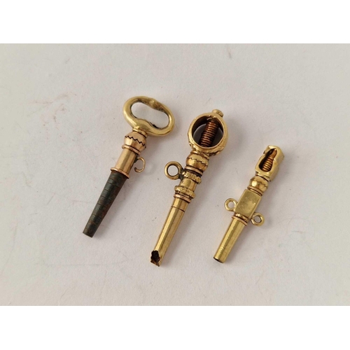 608 - Three 19th Century watch keys