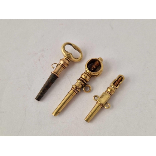 608 - Three 19th Century watch keys