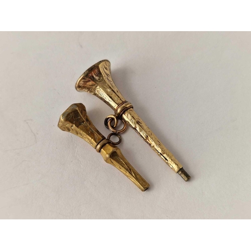 609 - Two 19th Century watch keys