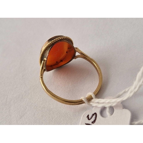 88 - A cameo ring 9ct size M  2 gms