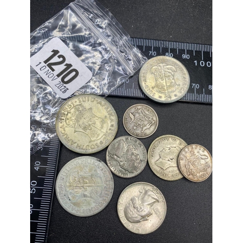 Foreign silver coins 58g