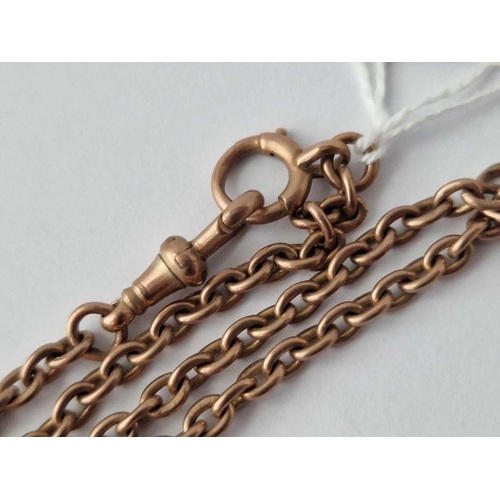 11 - A Good Double Albert Chain 9Ct 14 Inch 17.3 Gms