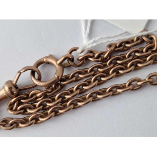 11 - A Good Double Albert Chain 9Ct 14 Inch 17.3 Gms