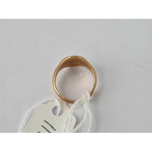 113 - A Small Signet Ring 9Ct Size G 2.1 Gms