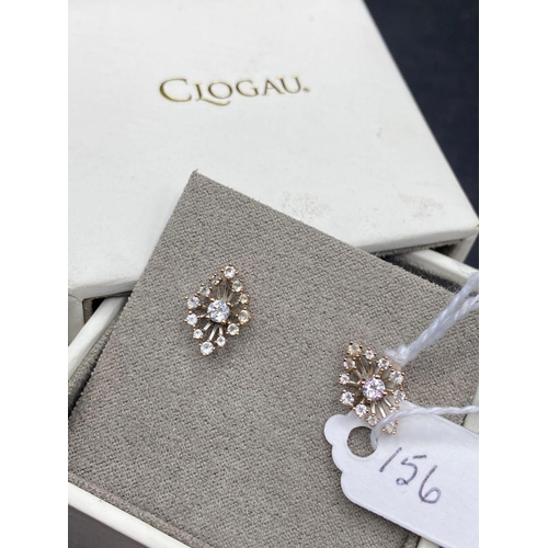 156 - A Pair Of Clogou Earrings 9Ct