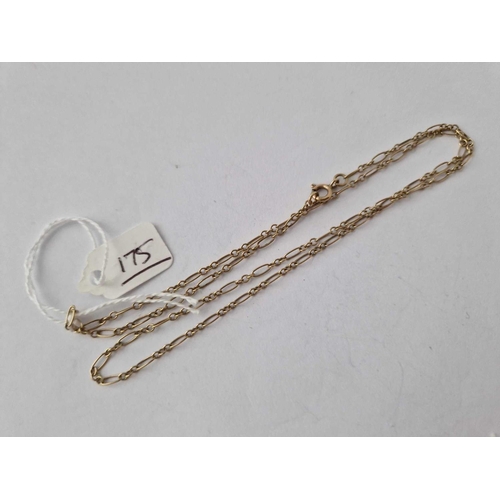 175 - A Gold Neck Chain 9Ct 20 Inch 2.9 Gms