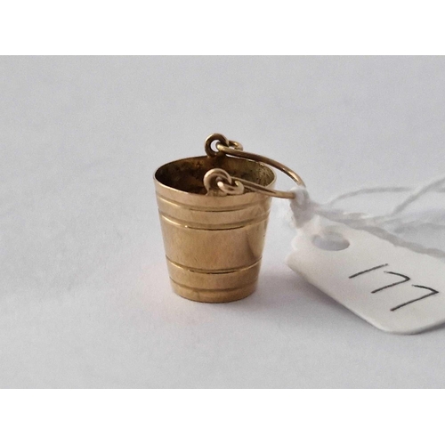 177 - A Bucket Charm 9Ct 1.5 Gms