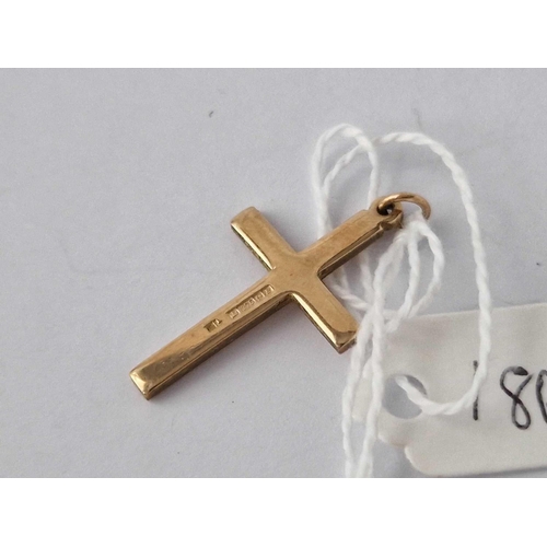 180 - A Cross Pendant 9Ct 2.2 Gms