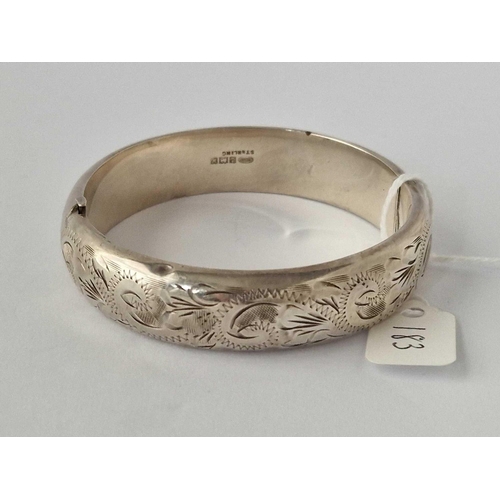 183 - A Silver Bangle 23 Gms