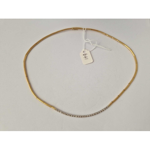 641 - A Diamond Set Collar Necklace, 18Ct, 17 Inch, 18.1 G.