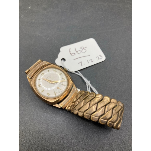 668 - A Ladies Wrist Watch By H Samuel 9Ct