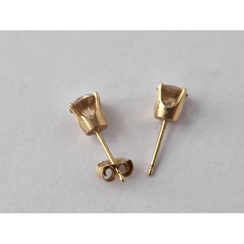 85 - A Pair Of Gold Mounted Diamond Ear Studs