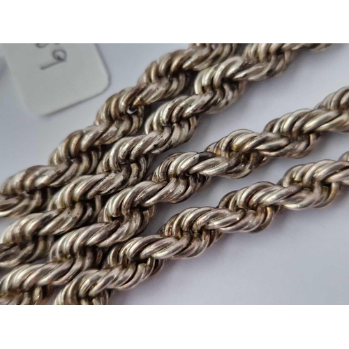 89 - A Large Silver Rope Chain 26 Inch 106 Gms