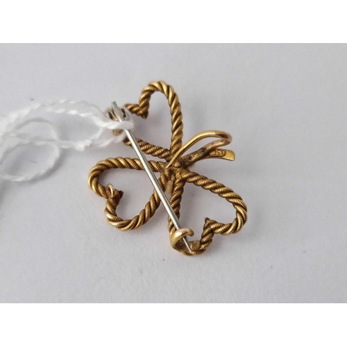 97 - A Shamrock Brooch 15Ct Gold