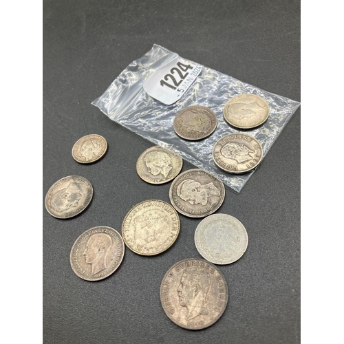 1224 - Group Of European Silver Coinage Incl; Spain And Sweden