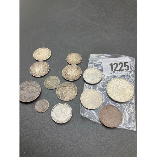 1225 - Group Of German & Austrian Coinage, Mostly Silver