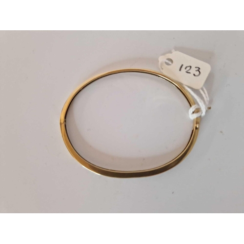 123 - Gold Diamond Set Hinged Bangle