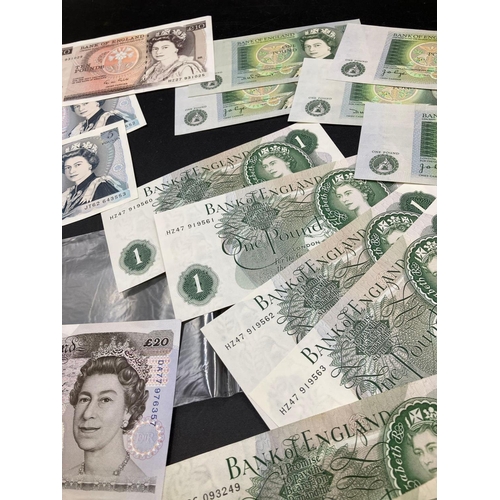 1258 - £71 Face Value UK Banknotes