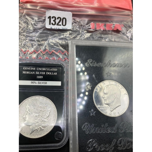 1320 - USA Encapsulated Silver Dollars