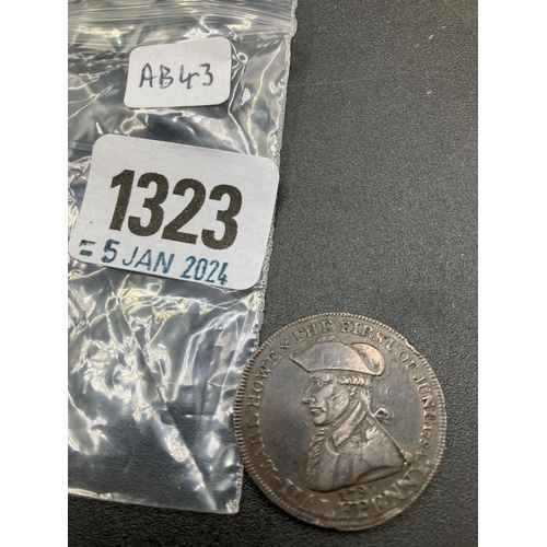 1323 - GB Token 1795 - Emsworth, Hampshire, Earl Howe