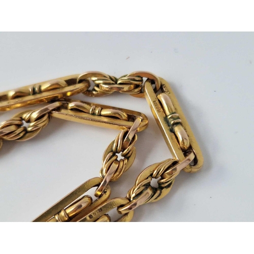 14 - A Good Antique Albert Watch Chain 9Ct 15 Inch 38 Gms