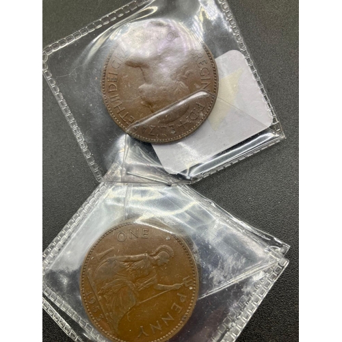 1444 - 4 x 1953 Queen Elizabeth II Pennies