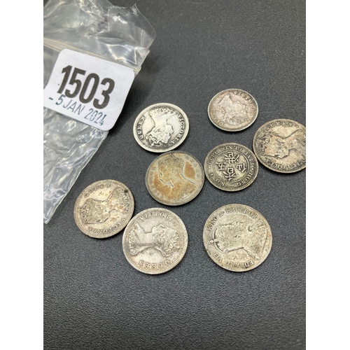 1503 - Victorian Hong Kong Silver Coins