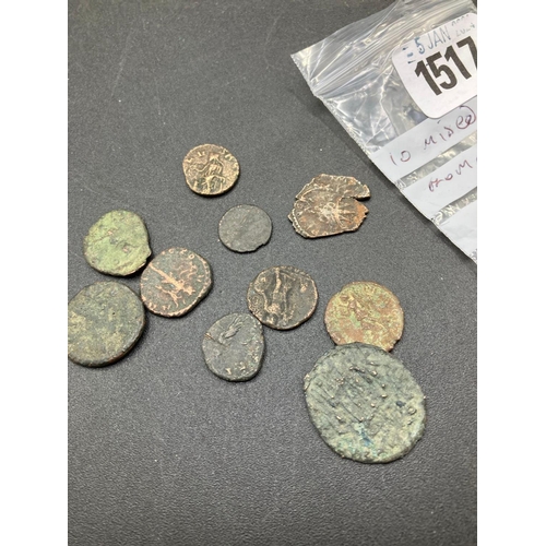 1517 - Ten Various Roman Coins