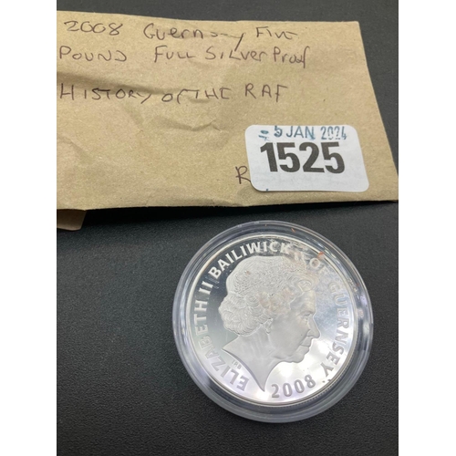 1525 - Guernsey £5 Full Silver Proof