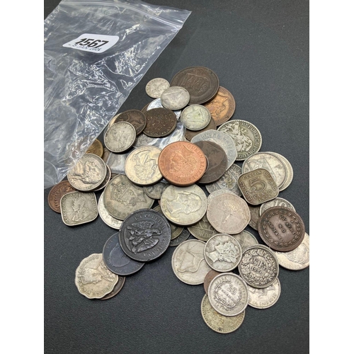 1567 - A Bag Of Silver & Other Coins