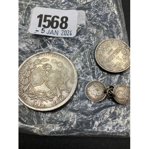 1568 - A Kruger Shilling 1897 Etc