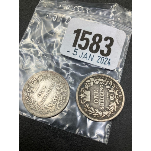 1583 - Shillings 1866 + 1878