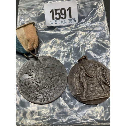 1591 - 2 Bronze Medallions