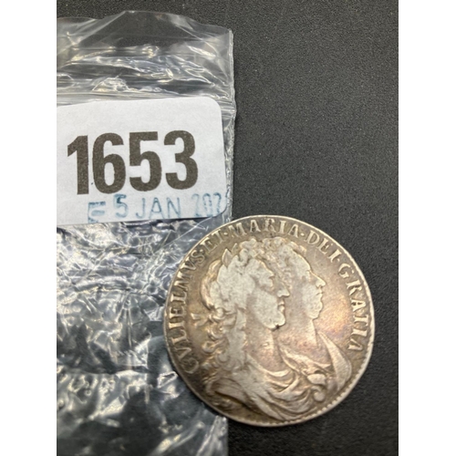 1653 - 1689 Half Crown