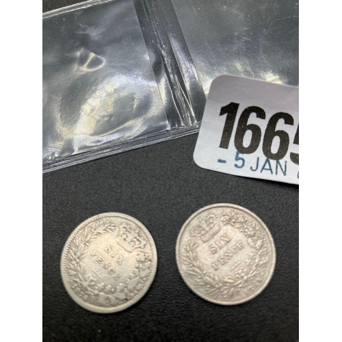 1665 - Six Pence's 1865 & 1874