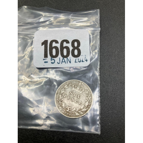 1668 - Victoria Six Pence 1894