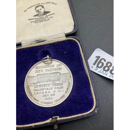 1688 - A Carreras Ltd Medal 1928, Boxed