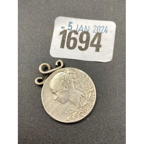 1694 - A 1897 Victorian Silver Medal