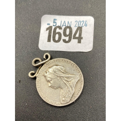 1694 - A 1897 Victorian Silver Medal