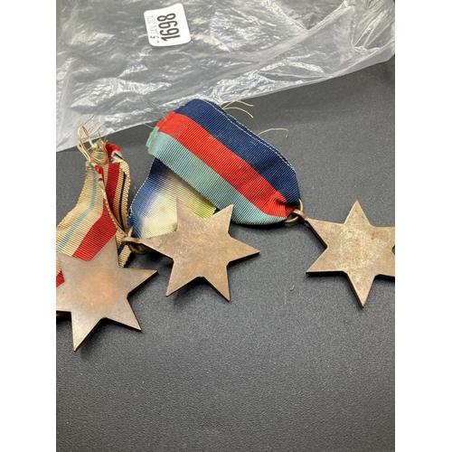 1698 - Three WWII Star Medals & Another