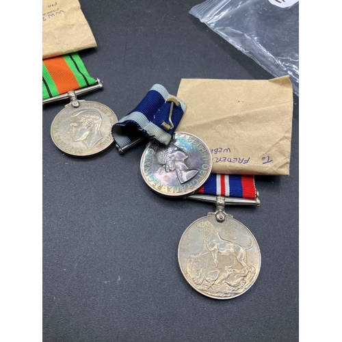 1700 - A Group Of 3 Medals To Fred Webb H.M.S Yarmouth