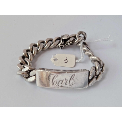 3 - A Heavy Silver ID Bracelet 114g