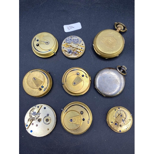 744 - Nine Assorted Pocket And Fob Watch Movements