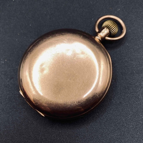 778 - A Gold Half Hunter Pocket Watch, 9Ct Birmingham 1912 Seconds Dial, W/O