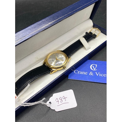 787 - A Crane And Viceroy Gents Wrist Watch, Seconds Sweep And Date Aperture In Box